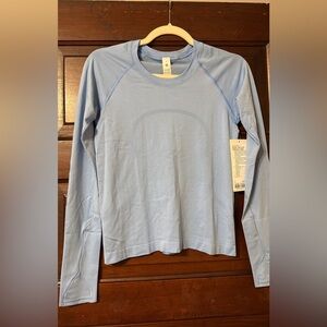 lululemon athletica Light Blue Long Sleeve Performance Tee
